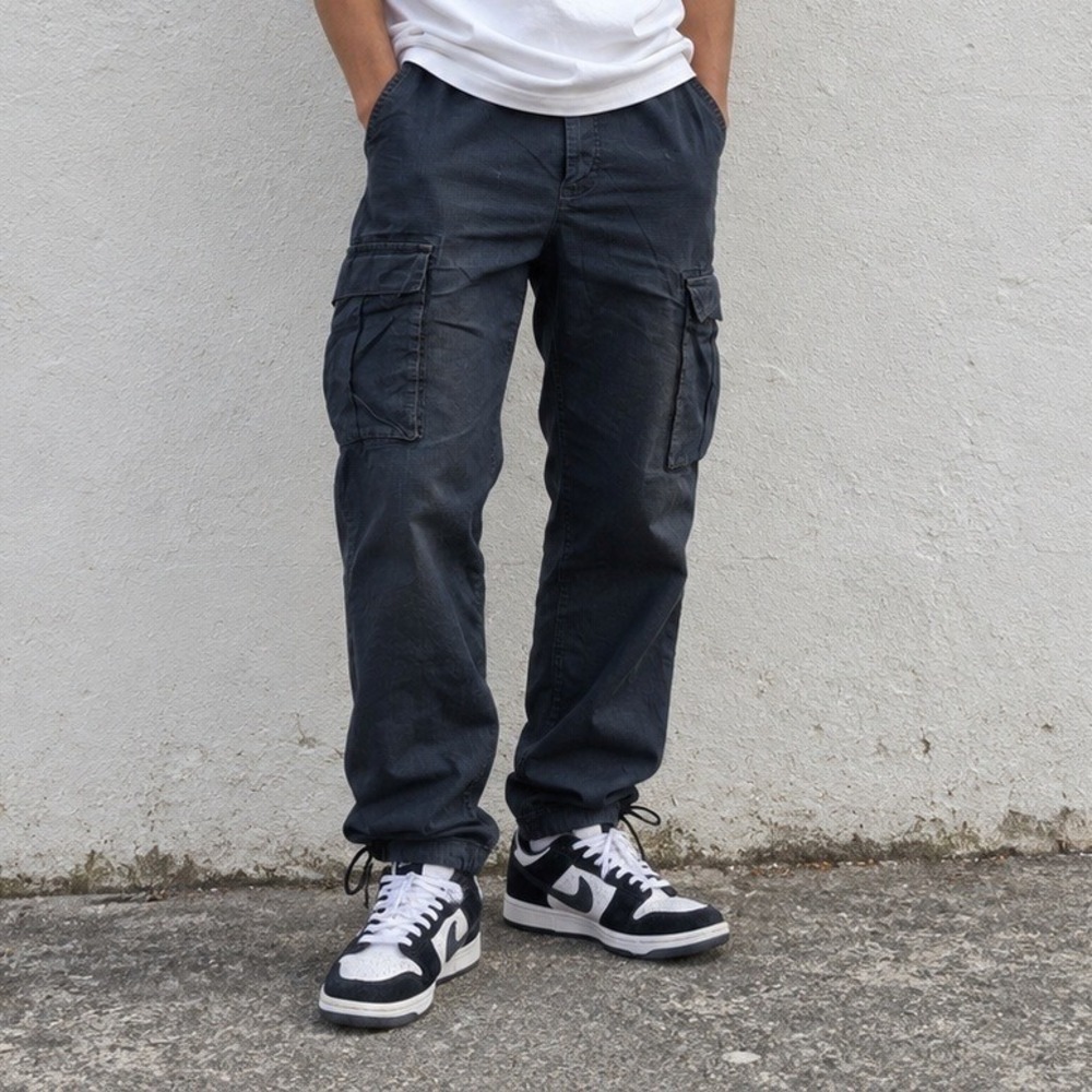 Nike SB Mens Flex Ripstop Cargo Pants 32 Black Faded Tactical Skate CV4699-010
